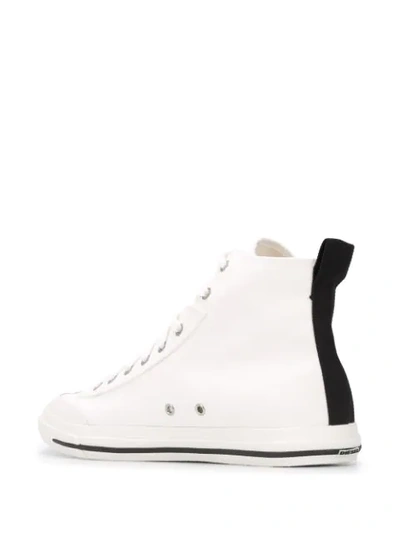 Shop Diesel High Top Logo Plaque Sneakers In White