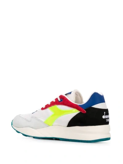 Shop Diadora Colour Blocked Low Top Sneakers In White