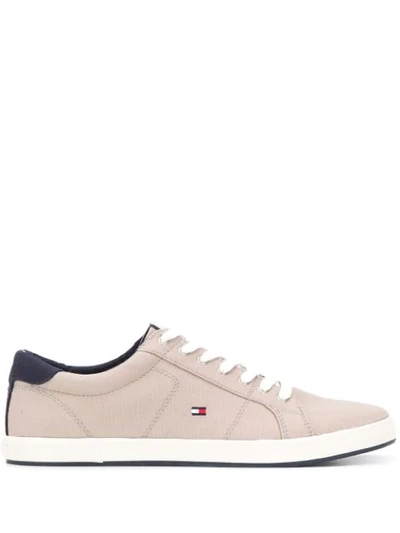 Tommy Hilfiger Iconic Lace-up Sneakers In Neutrals