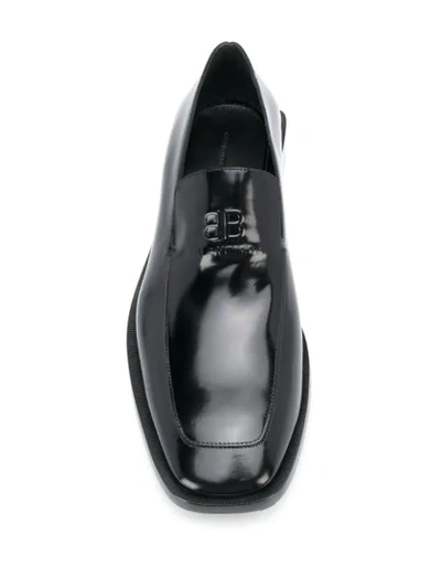 Shop Balenciaga Coin Rim 20mm Loafers In Black