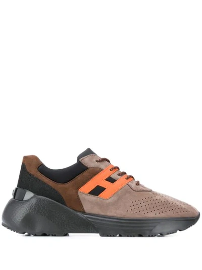 Shop Hogan Active One Low-top Sneakers In Brown