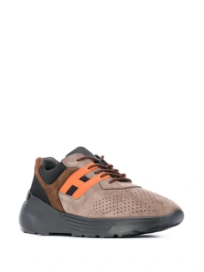 Shop Hogan Active One Low-top Sneakers In Brown