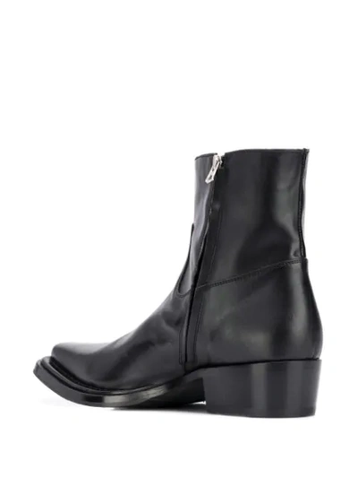 SQUARE-TOE ANKLE BOOTS