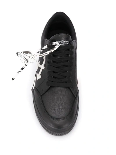 Shop Off-white Vulcanised Striped Sole Low-top Sneakers In Black