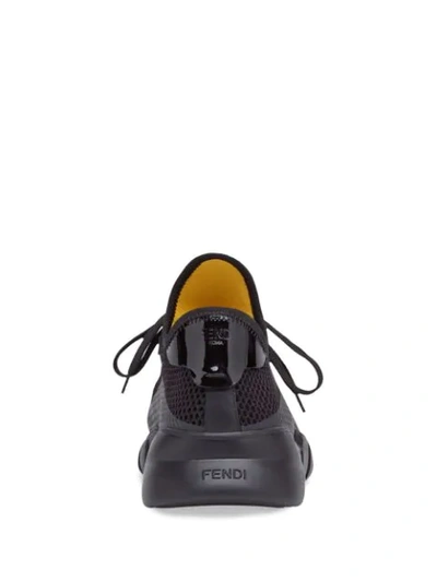 Fendi Black Tech Mesh Running Shoes In Black