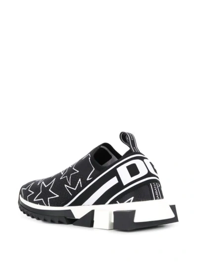 Shop Dolce & Gabbana Star Printed Sorrento Sneakers In Black