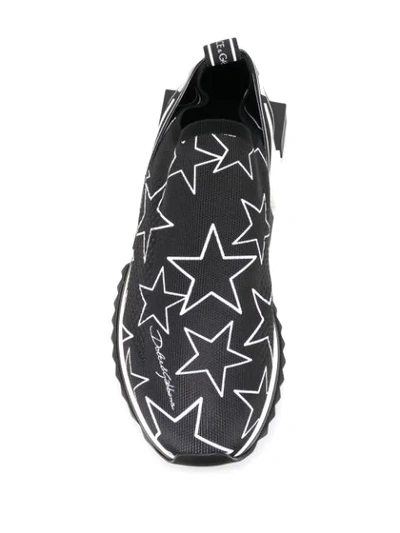Shop Dolce & Gabbana Star Printed Sorrento Sneakers In Black