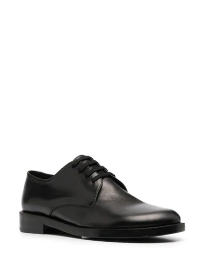 Shop Ann Demeulemeester Leather Derby Shoes In Black