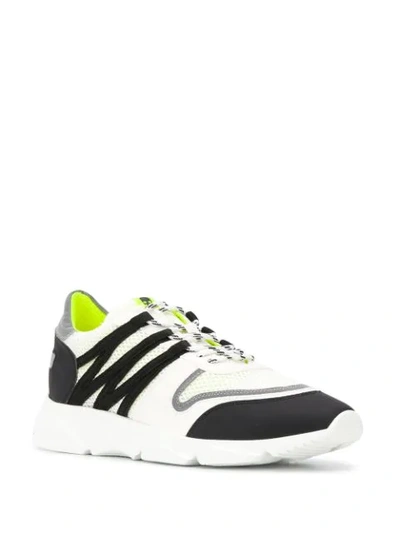 Shop Hydrogen Colour Block Low-top Sneakers In White