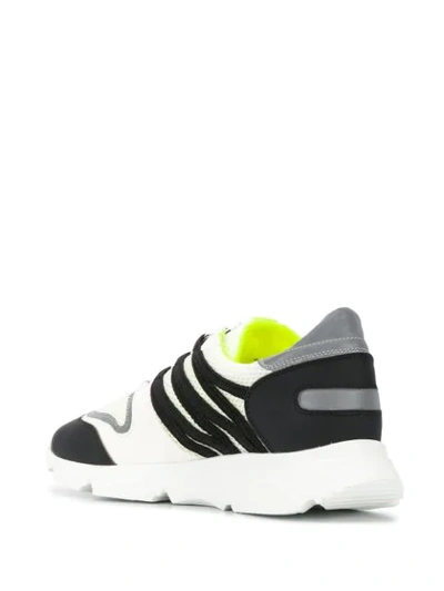 Shop Hydrogen Colour Block Low-top Sneakers In White