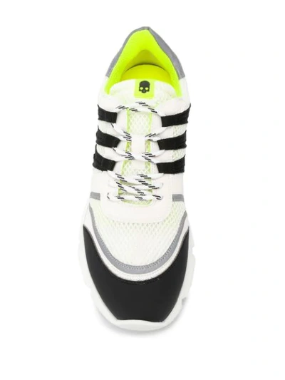 Shop Hydrogen Colour Block Low-top Sneakers In White