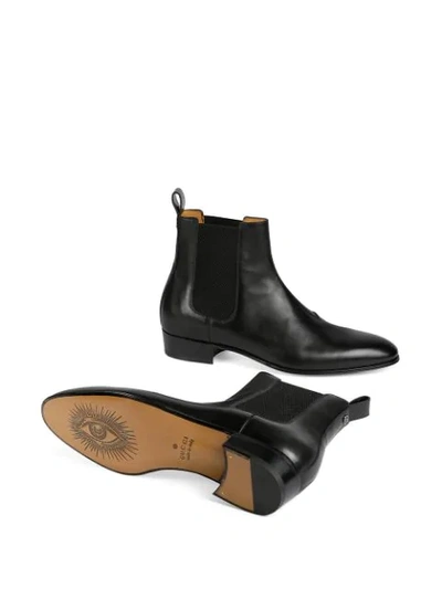 Shop Gucci Leather Ankle Boots In Black