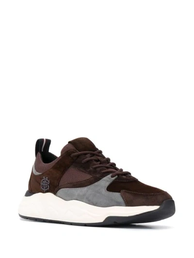 Shop Eleventy Low-top Chunky Trainers In Brown