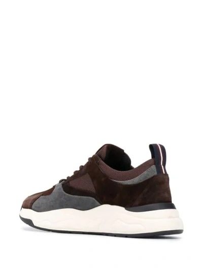 Shop Eleventy Low-top Chunky Trainers In Brown