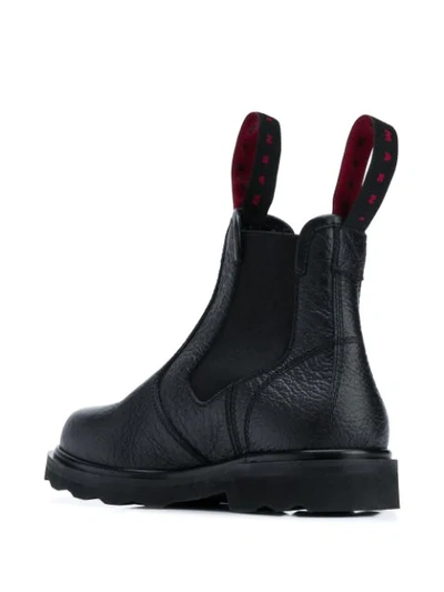 Shop Marni Logo Pull Tab Chelsea Boots In Black