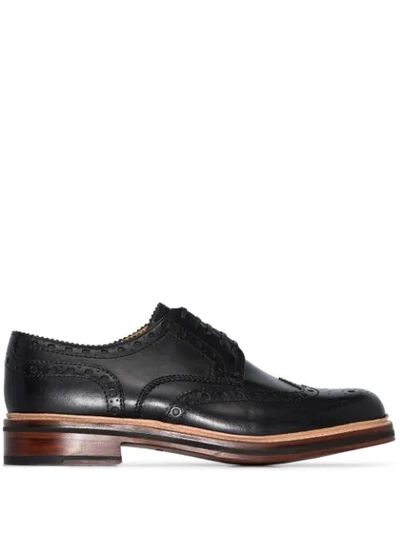 Shop Grenson Archie Leather Brogues In Black