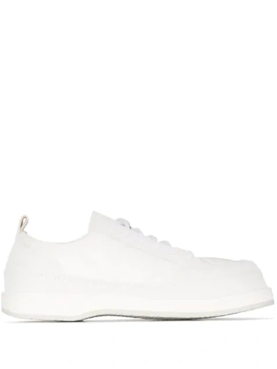 Shop Jacquemus White Les Baskets Suede Sneakers
