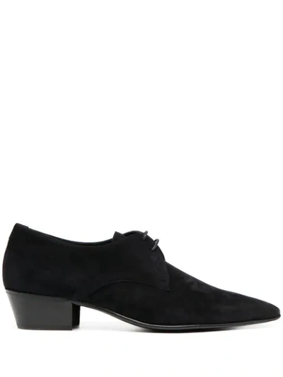 Shop Saint Laurent Billy Lace-up Shoes In Black
