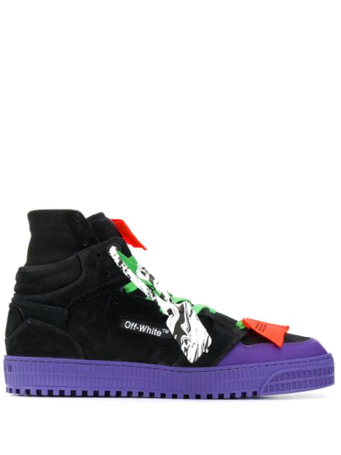 off white color block sneakers