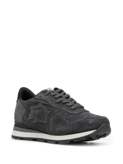 Shop Atlantic Stars Lace-up Suede Trainers In Grey