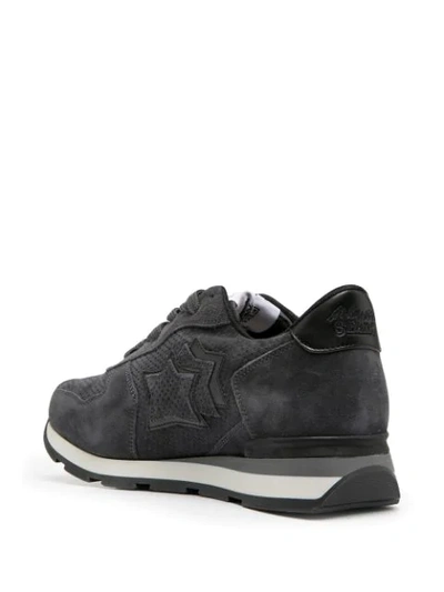 Shop Atlantic Stars Lace-up Suede Trainers In Grey