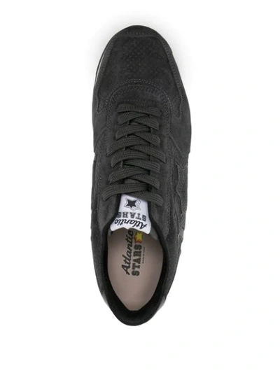 Shop Atlantic Stars Lace-up Suede Trainers In Grey
