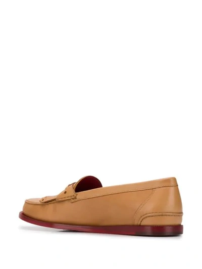 Shop Dolce & Gabbana Fringe Details Loafers In Brown