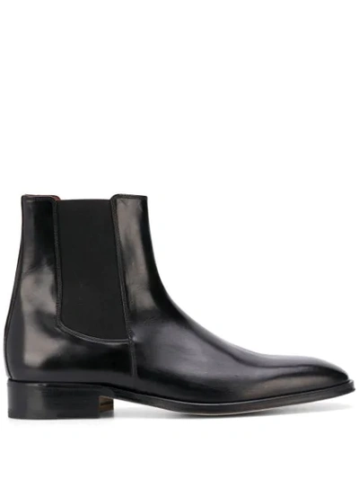 Shop Missoni Leather Chelsea Boots In Black