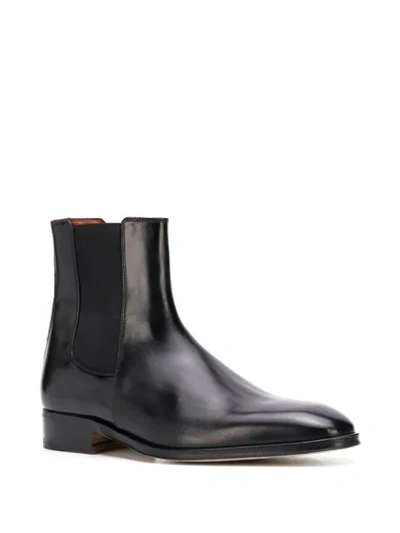 Shop Missoni Leather Chelsea Boots In Black