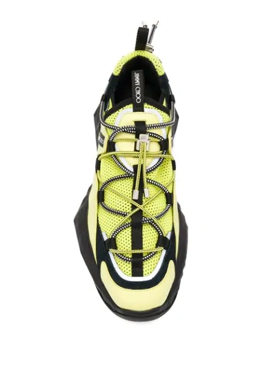 Shop Jimmy Choo Diamond Trail Low-top Sneakers In Yellow
