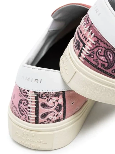 Shop Amiri Bandana-print Sneakers In White