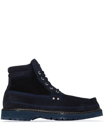 Shop Jacquemus Les Chaussures Garrigue Ankle Boots In Blue