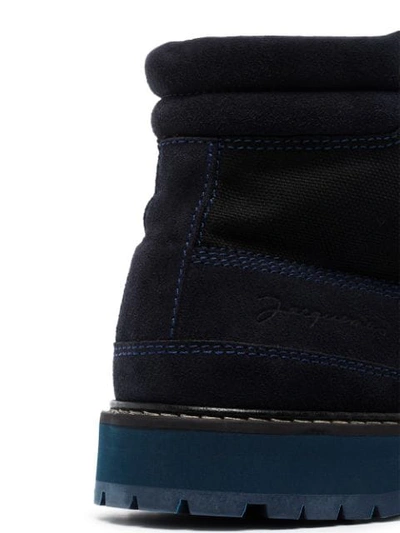 Shop Jacquemus Les Chaussures Garrigue Ankle Boots In Blue