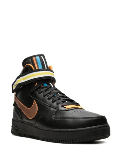 Nike X Ricardo Tisci Air Force 1 Mid Sneakers In Black Leather In Black