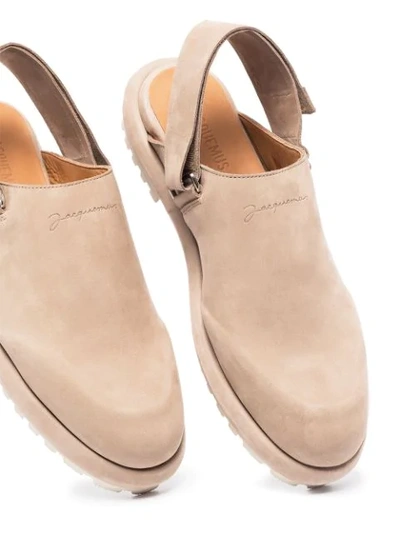 Shop Jacquemus Les Mules Sandals In Brown