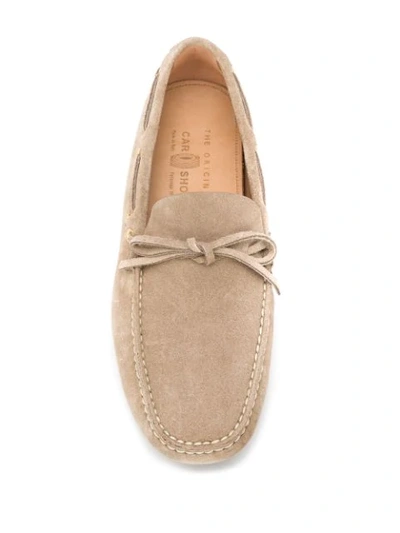 Shop Car Shoe Drawstring Loafers In Neutrals