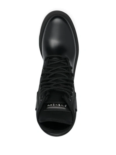 Shop Givenchy Rear Handle Combat Boots In Black