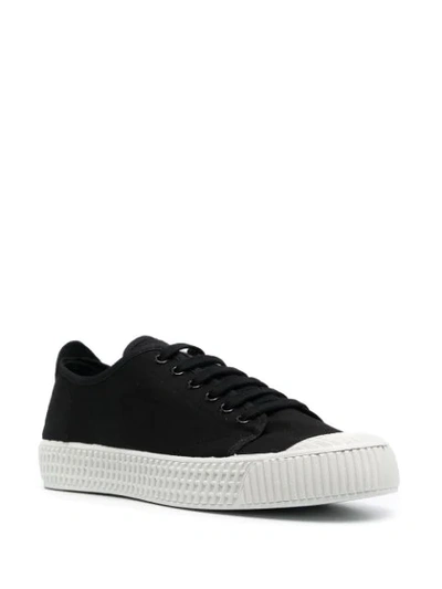 Shop Car Shoe Lace-up Low-top Sneakers In Black