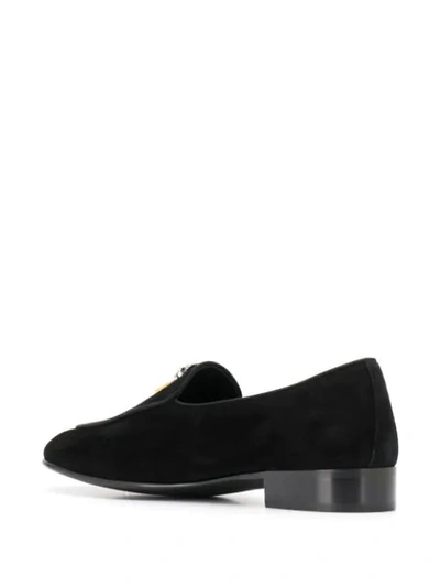 Shop Giuseppe Zanotti Embellished Loafers In Black