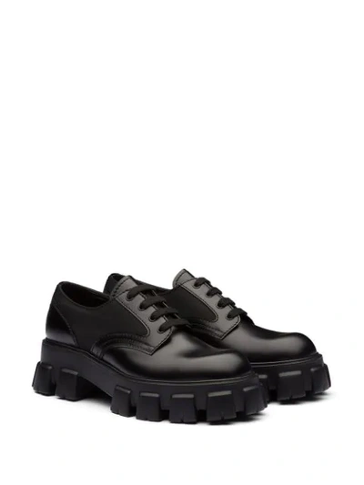 Shop Prada Monolith Chunky Sole Shoes In Black