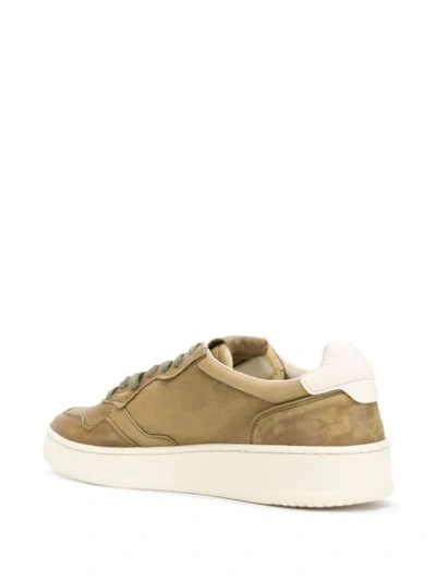 Shop Autry Low Top Logo Patch Sneakers In Green