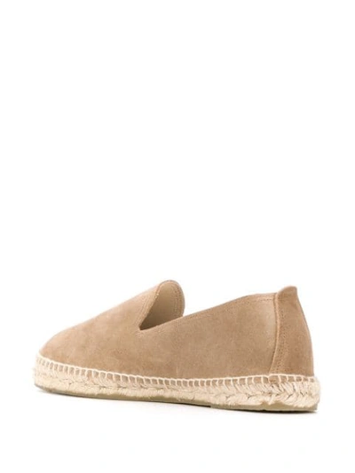 Shop Manebi Embossed Suede Espadrilles In Neutrals