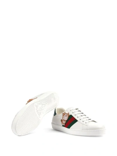 Shop Gucci X Doraemon Ace Low-top Sneakers In White