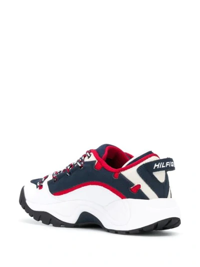 Shop Tommy Jeans Colour Block Logo Sneakers In Blue