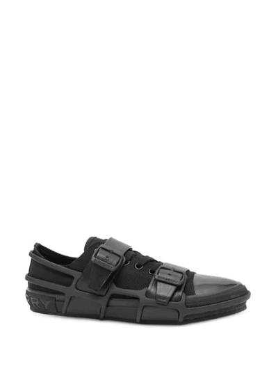 Shop Burberry Webb Sneakers In Black