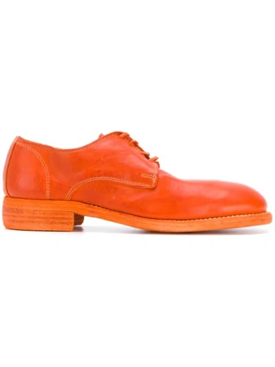 Shop Guidi 992 Derby Shoes In Orange