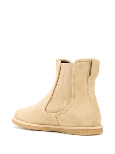 Shop Loewe Suede Ankle Boots In Neutrals