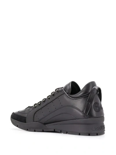 Shop Dsquared2 Perforated-detail Low Top Trainers In Black