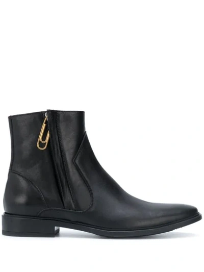 Shop Off-white Paperclip Chelsea Boots In Black