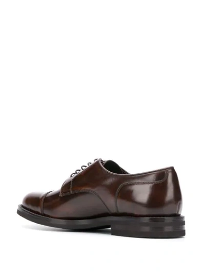 Shop Brunello Cucinelli Polished Derby Shoes In Brown